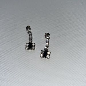 Vintage crystal butterfly drop earrings